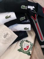 Lacost e Cream Premium Cotton Pique fabric Polo Tshirt with Collar Design and Embroidered Logo 2554 - Image 7