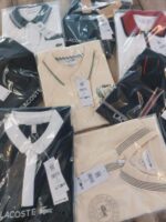 Lacost e Cream Premium Cotton Pique fabric Polo Tshirt with Collar Design and Embroidered Logo 2554 - Image 5