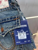 True Religio n Green Shade Premium Imported Stretchable Lycra Fabric Boot Cut Denim with Back Flap pocket Design 3396 - Image 2