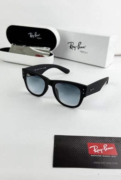 RAYBAN BLACK BLUE SHADED WAYFARER PUFFER 841