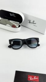 RAYBAN BLACK BLUE SHADED WAYFARER PUFFER 841 - Image 4